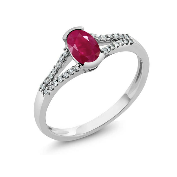 Sparkling Oval Red Ruby Multistone Bracelet Women Jewelry 14K Gold Plated